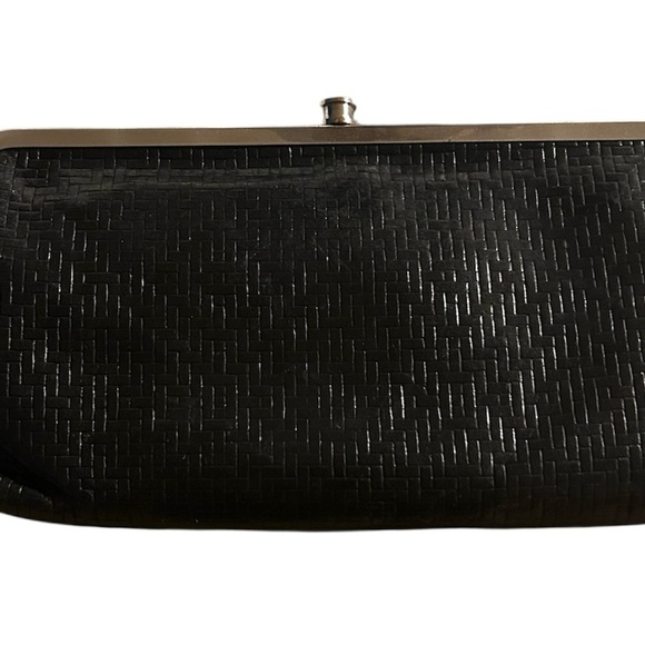 HOBO Leather Black Wallet with Textured Design - Picture 1 of 7